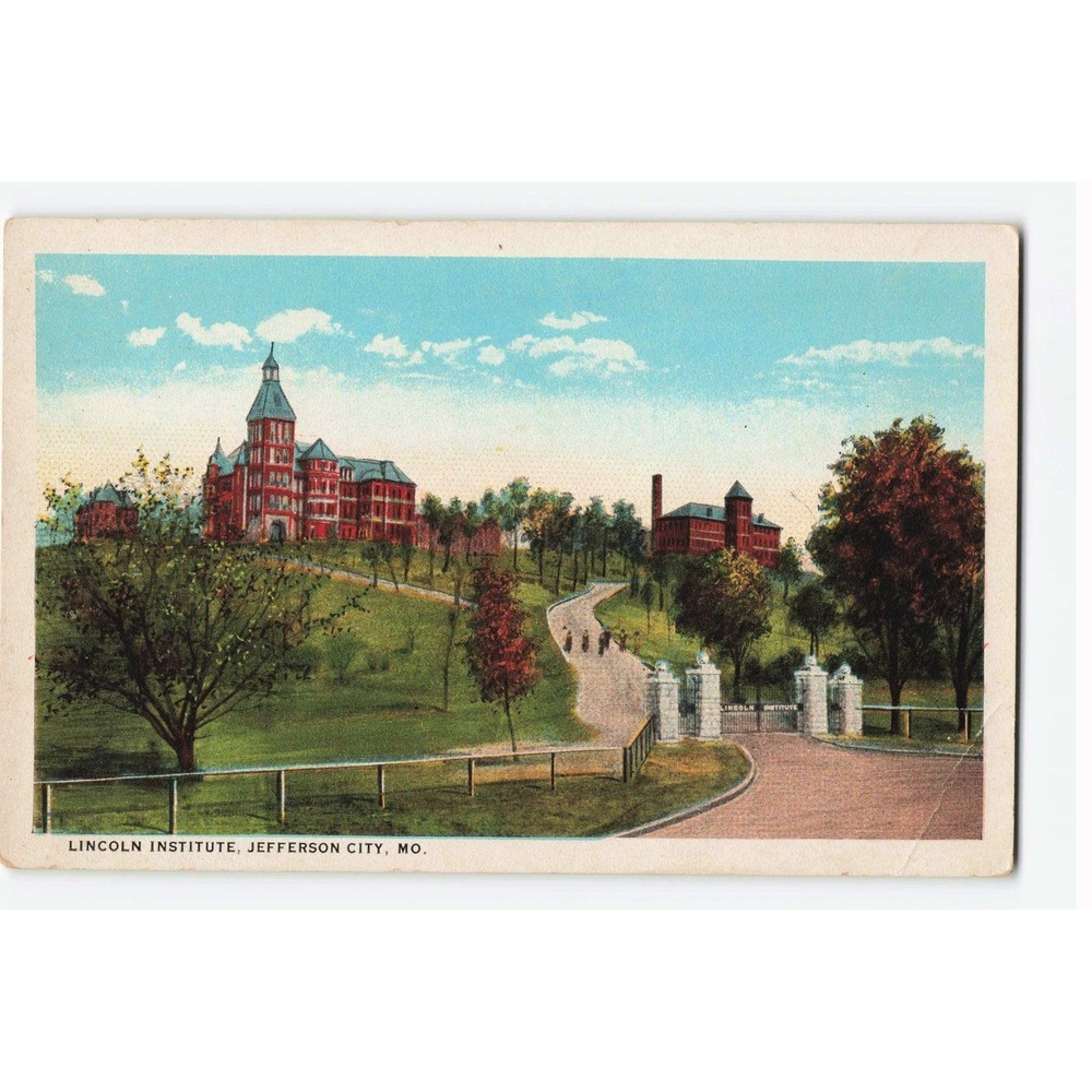 Vintage Lincoln Institute Jefferson City Missouri Postcard C.T. American Art